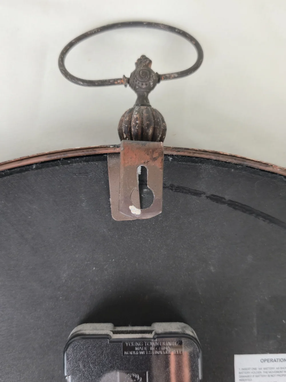 Vintage Style Hotel Vieux Oval Desk/Wall Clock
